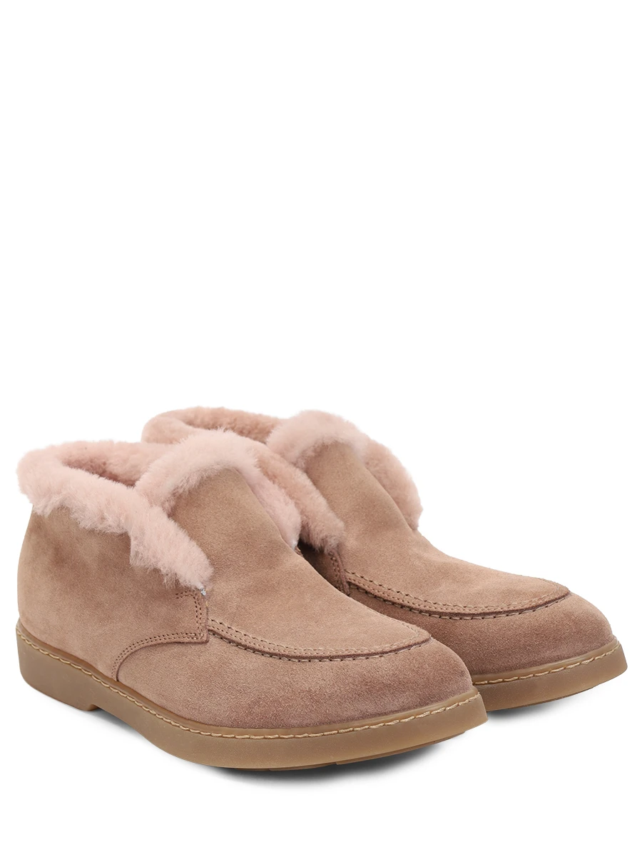 Лоферы замшевые на меху