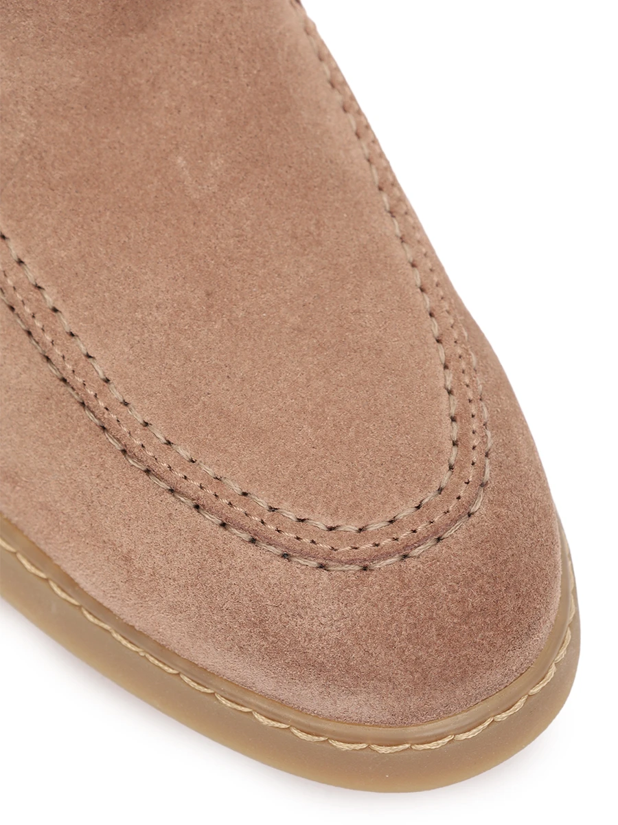 Лоферы замшевые на меху