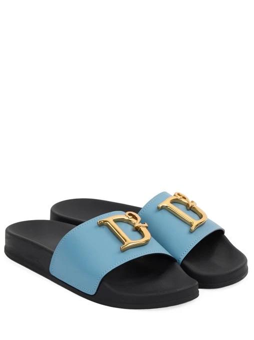 Шлепанцы кожаные DSQUARED2