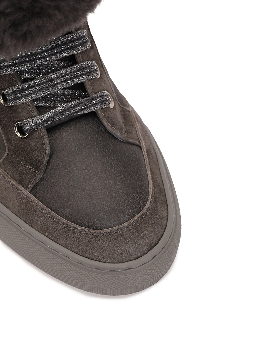 Кеды кожаные на меху