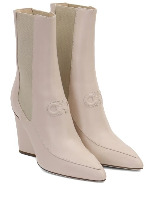 Ботильоны кожаные S.FERRAGAMO