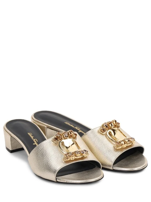 Мюли кожаные S.FERRAGAMO