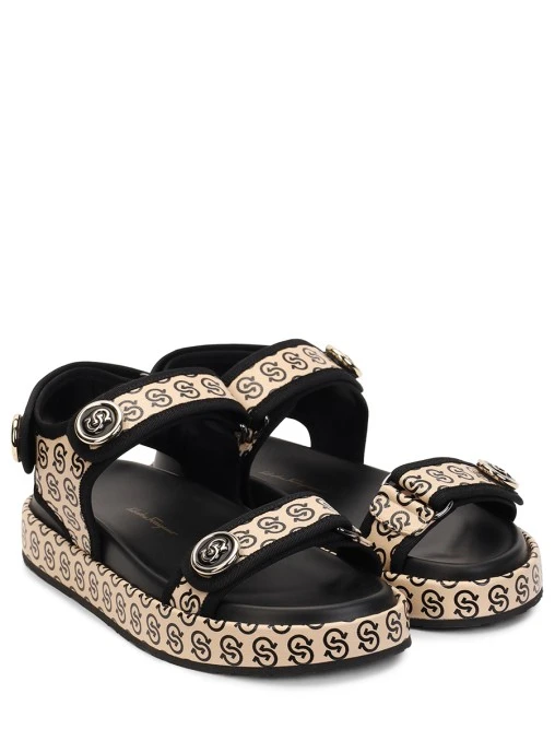 Сандалии кожаные S.FERRAGAMO