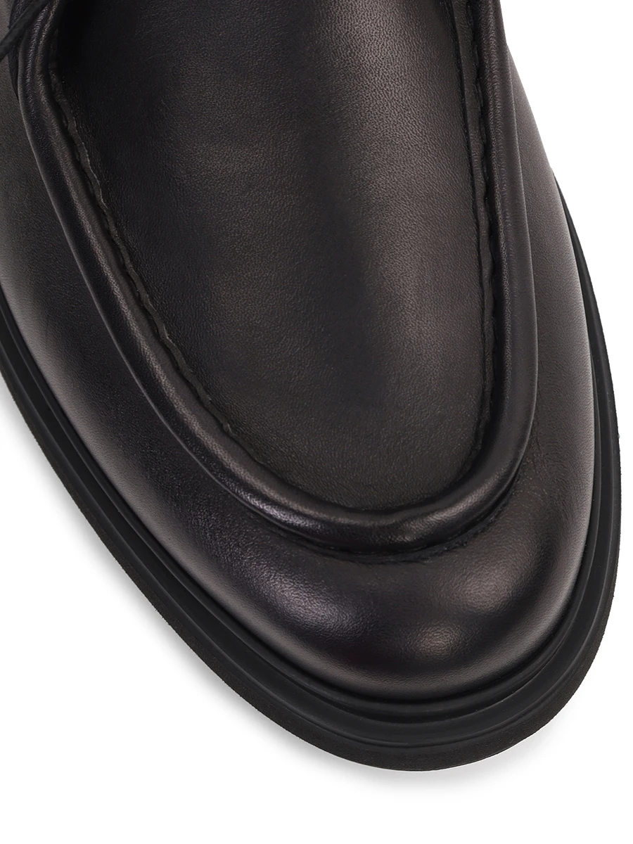 Полуботинки кожаные на байке