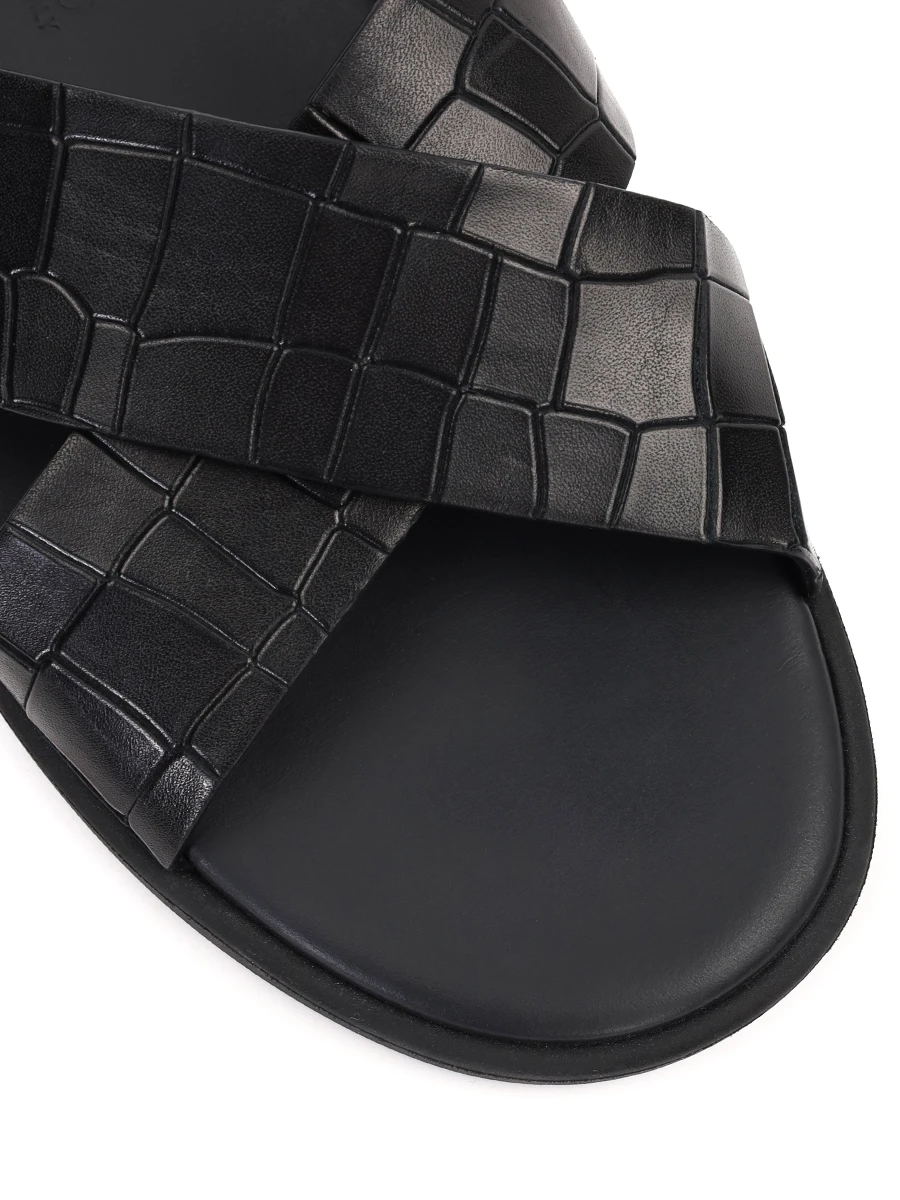 Шлепанцы кожаные