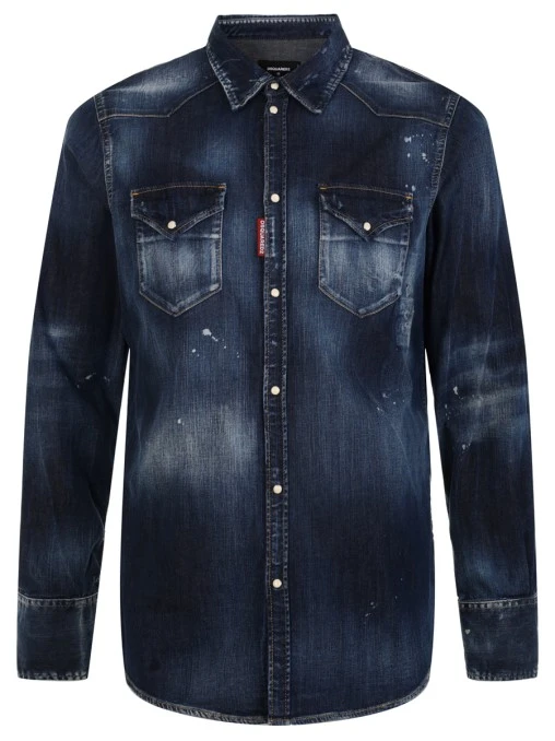Рубашка Slim Fit джинсовая DSQUARED2