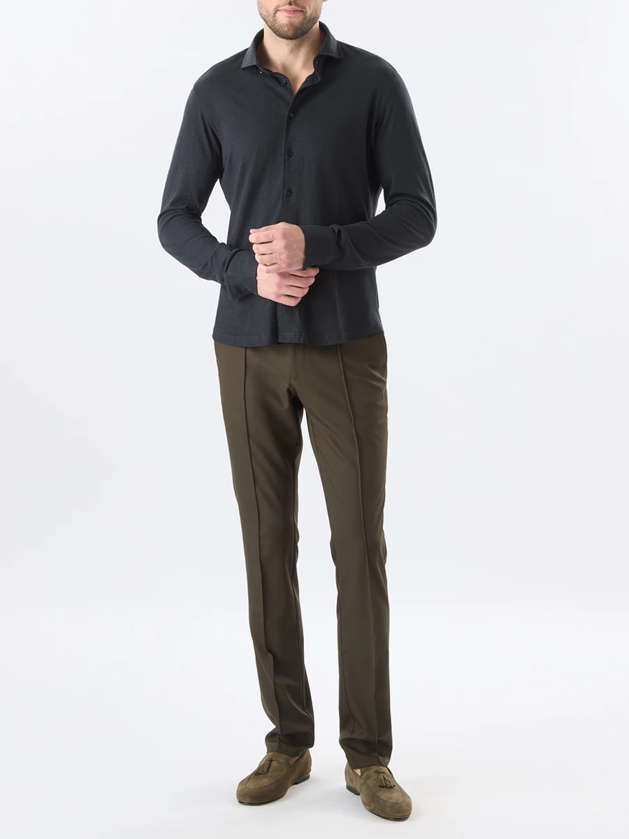 Рубашка из хлопка и льна