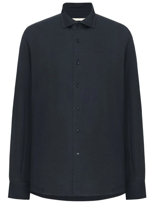 Рубашка из хлопка и льна RASCHINI