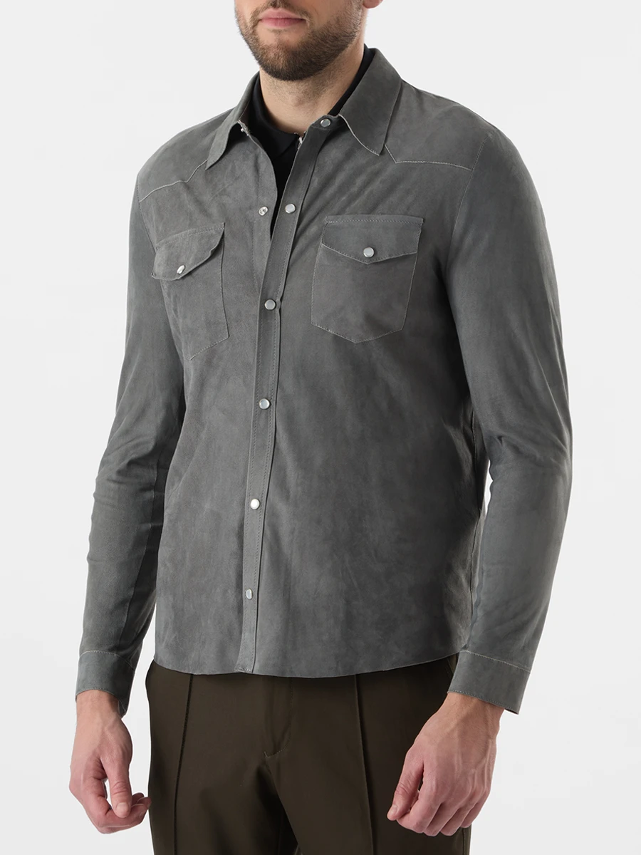 Рубашка замшевая