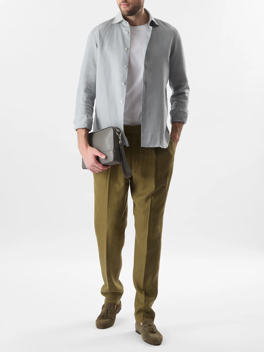 Брюки льняные