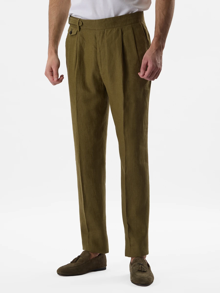 Брюки льняные