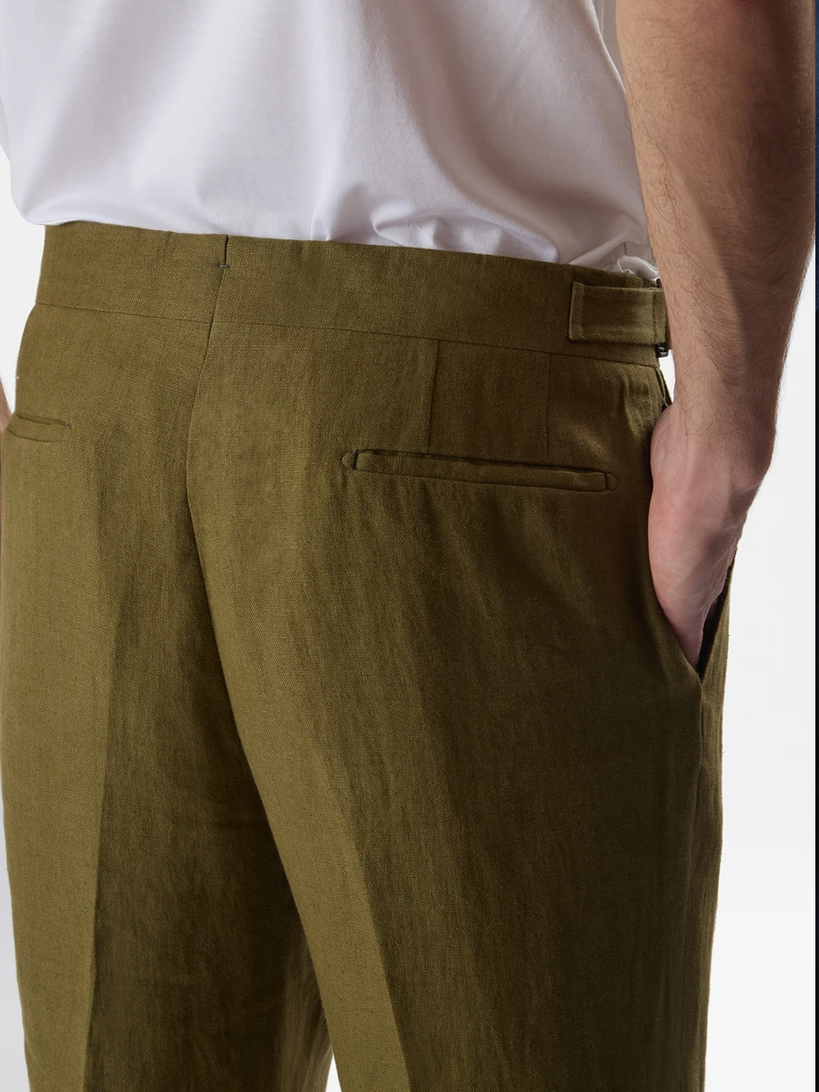 Брюки льняные