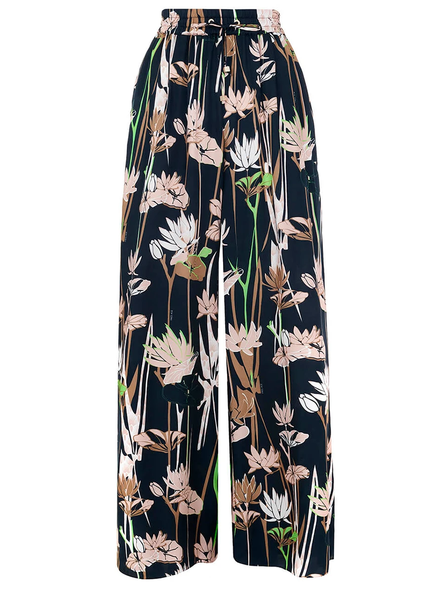 Брюки из хлопка и шелка