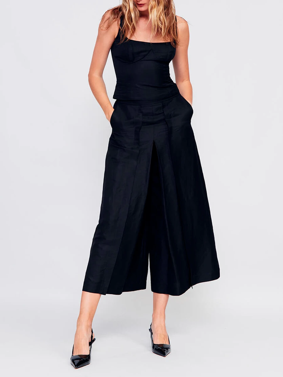 Кюлоты из вискозы и льна