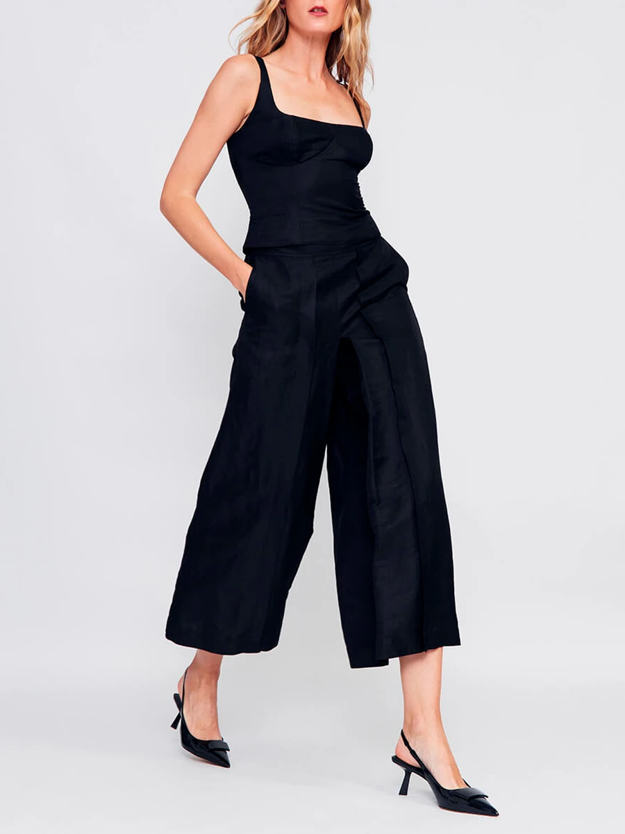 Кюлоты из вискозы и льна