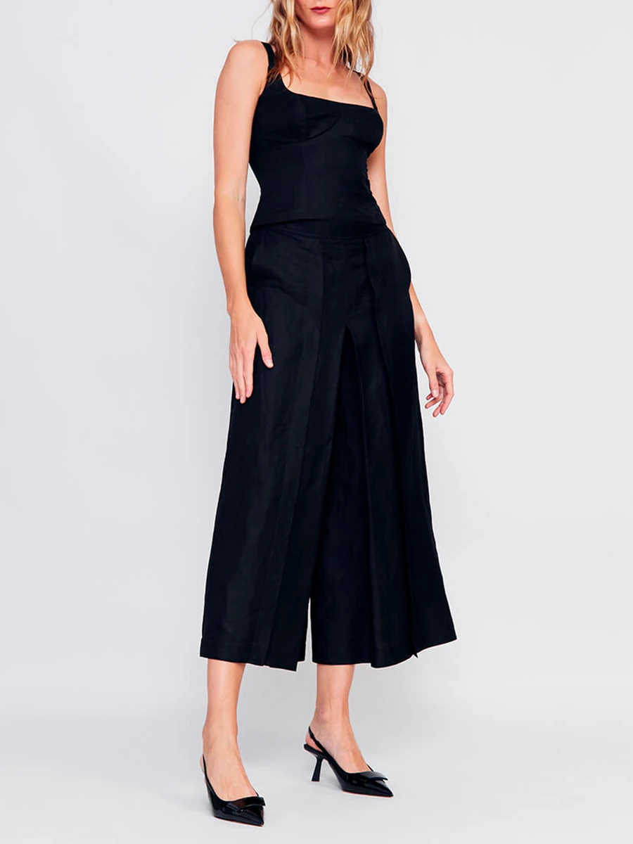 Кюлоты из вискозы и льна