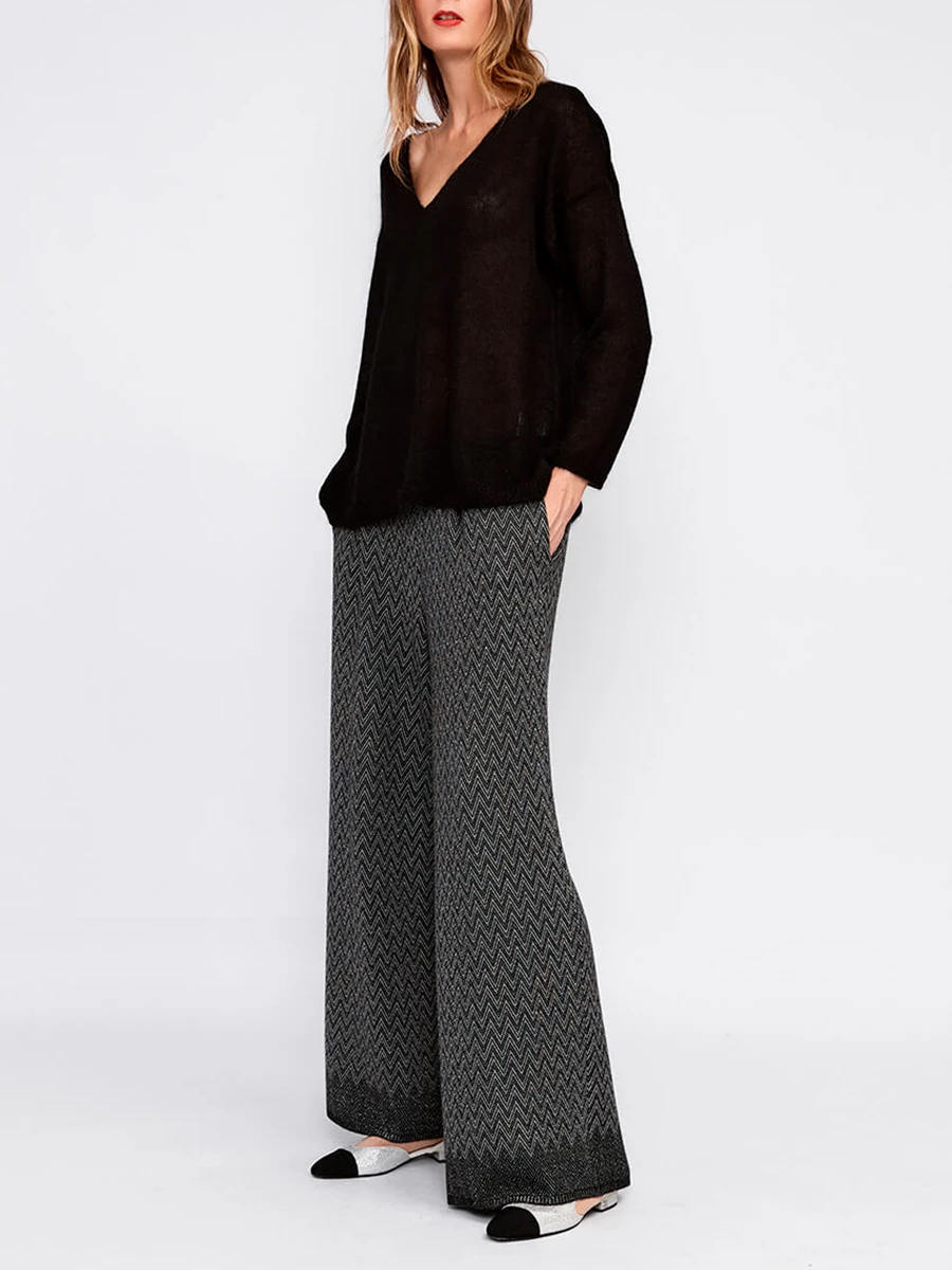 Брюки из шелка и кашемира