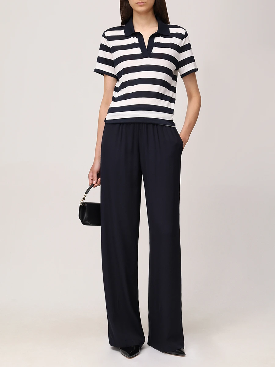 Поло из хлопка и шелка