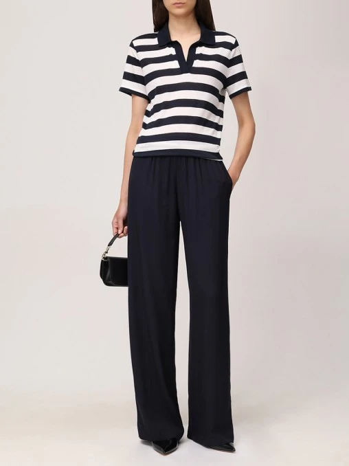 Поло из хлопка и шелка PAUL & SHARK