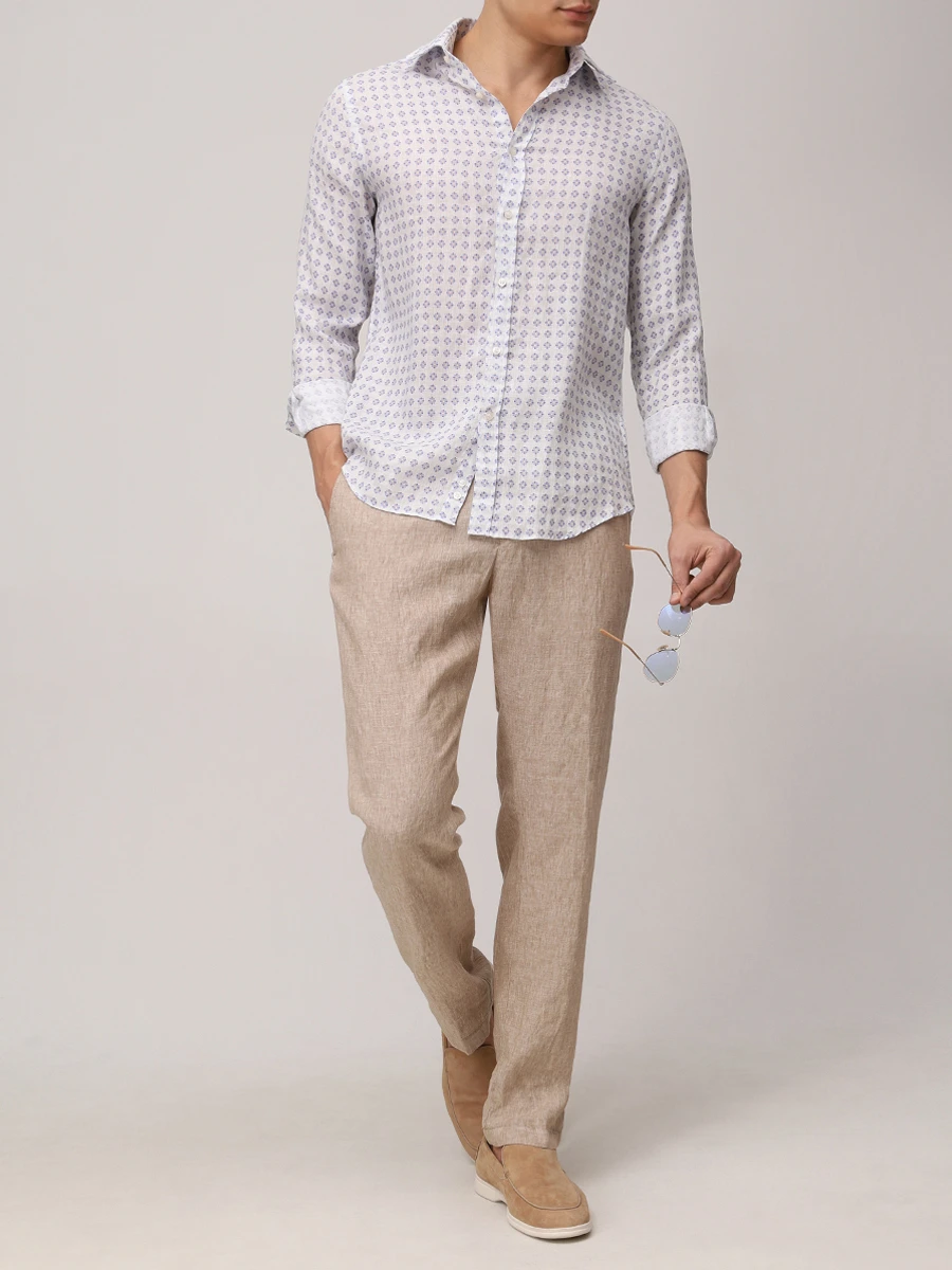 Брюки льняные