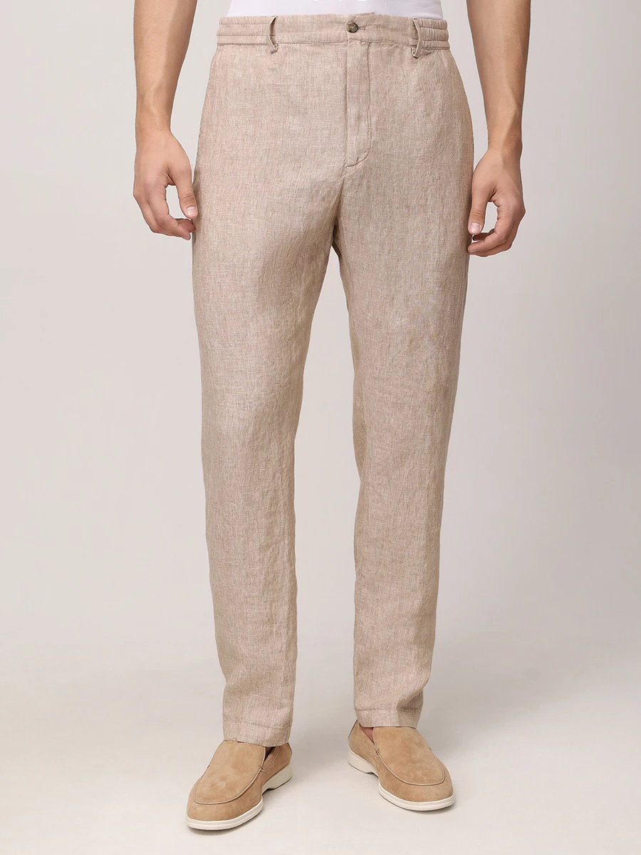 Брюки льняные