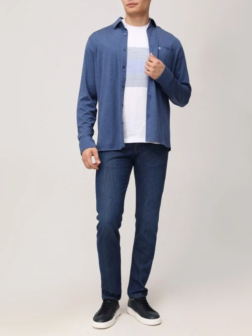 Рубашка Regular Fit из хлопка и шелка PAUL & SHARK