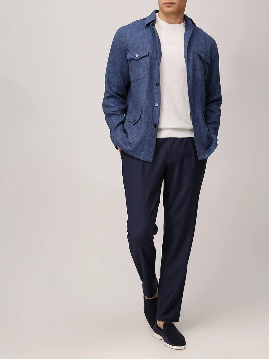 Брюки однотонные