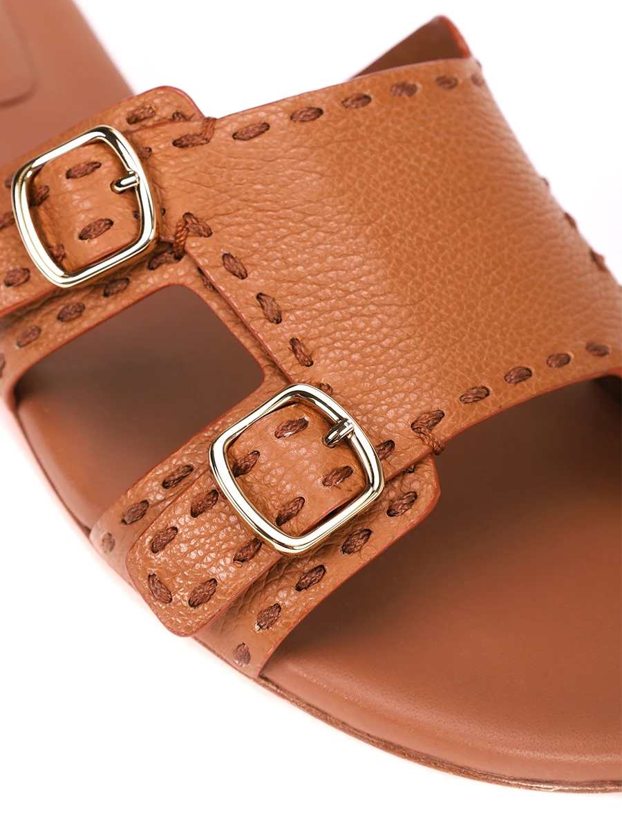 Шлепанцы кожаные