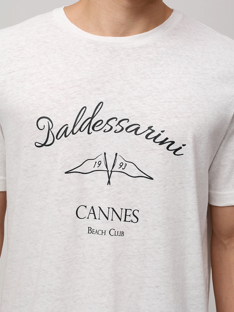 Футболка из хлопка и льна