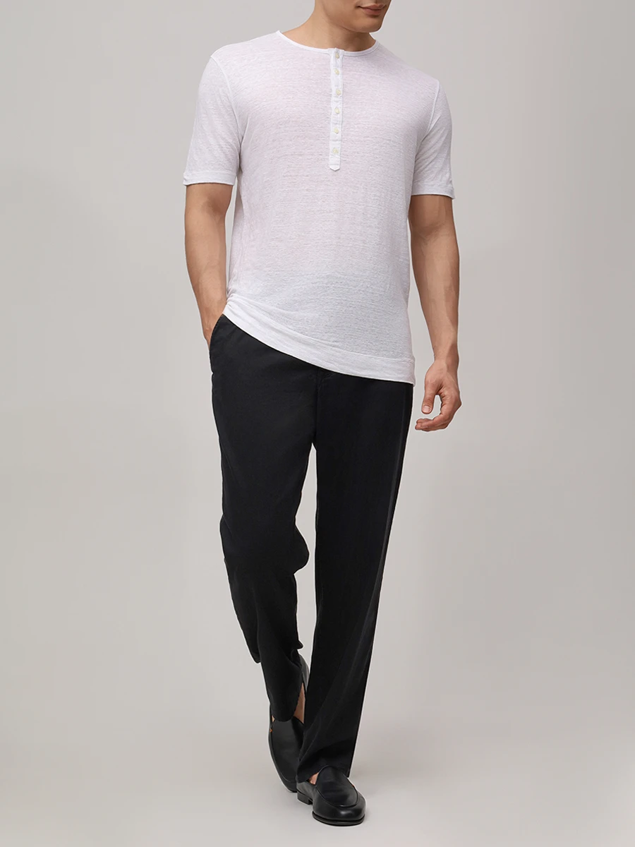 Брюки из хлопка и льна