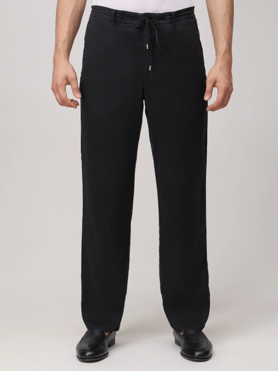 Брюки из хлопка и льна