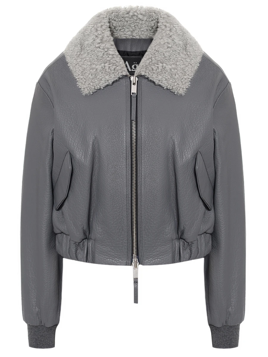 Бомбер кожаный