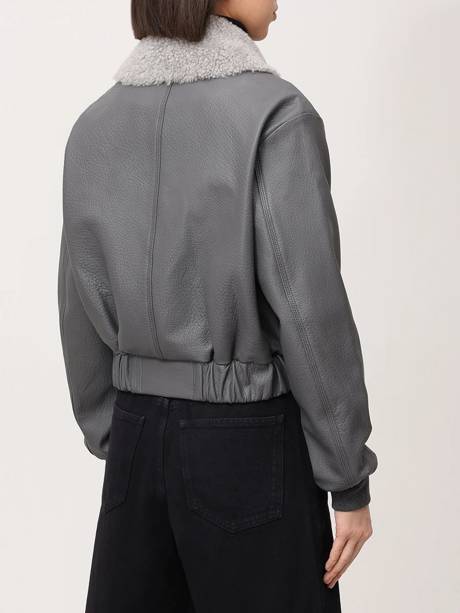 Бомбер кожаный