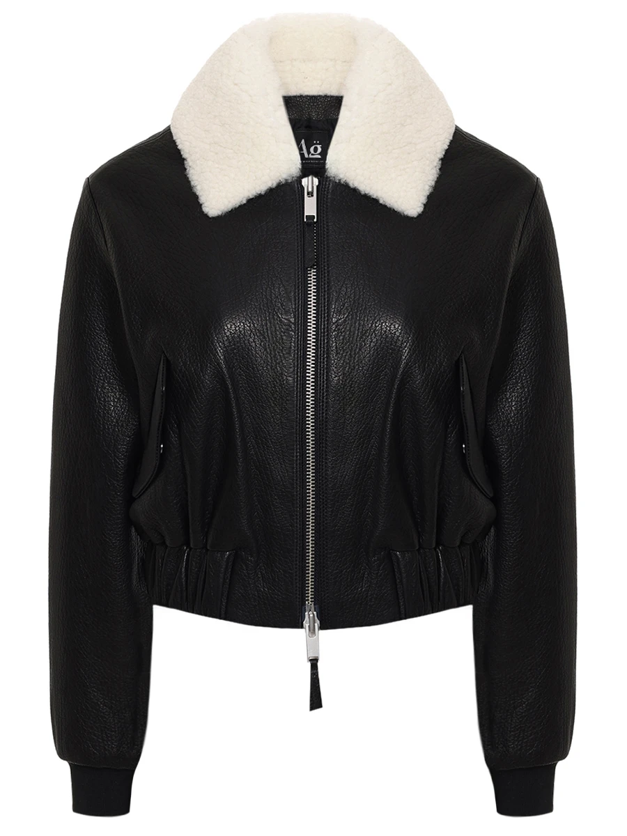 Бомбер кожаный