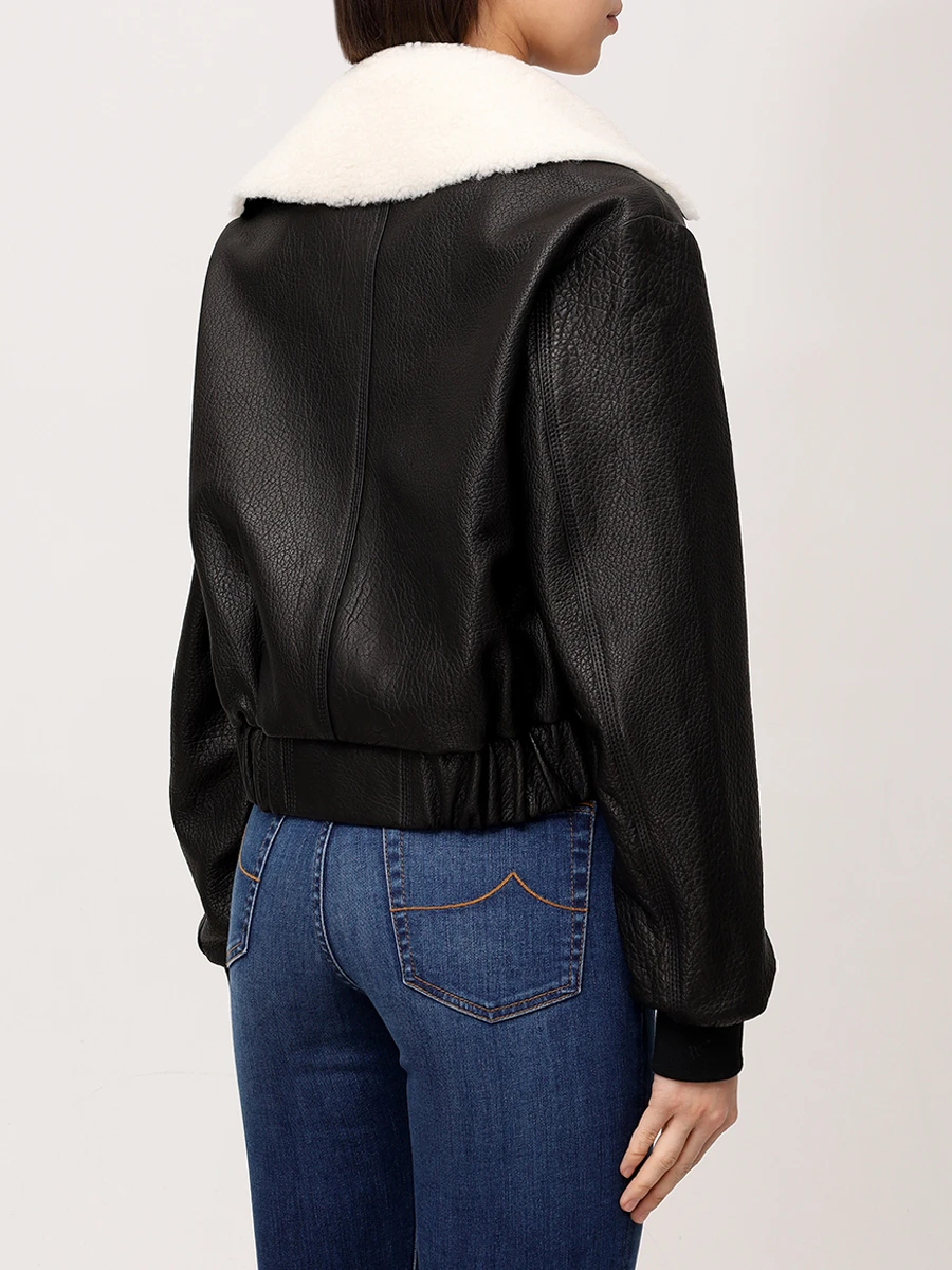 Бомбер кожаный