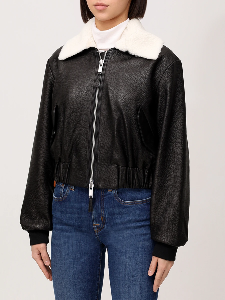 Бомбер кожаный