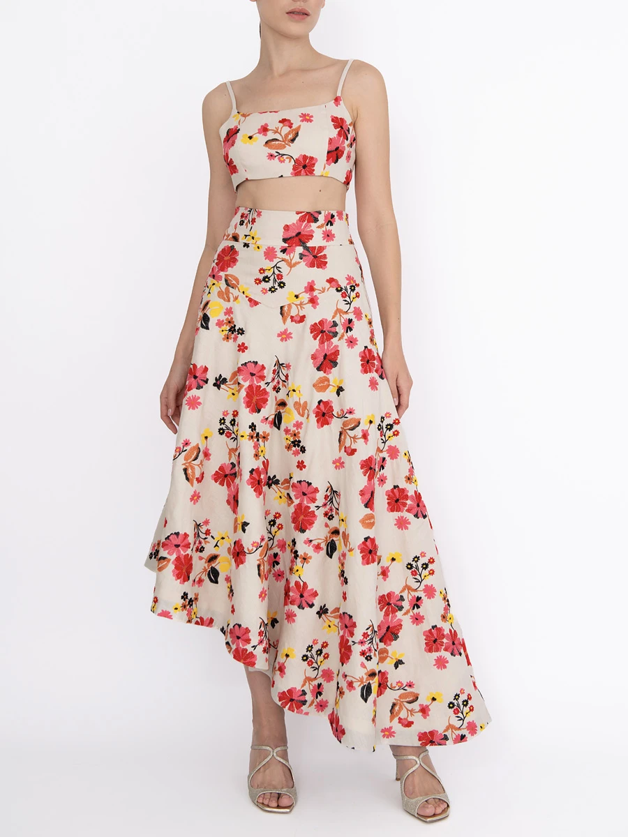 Юбка льняная