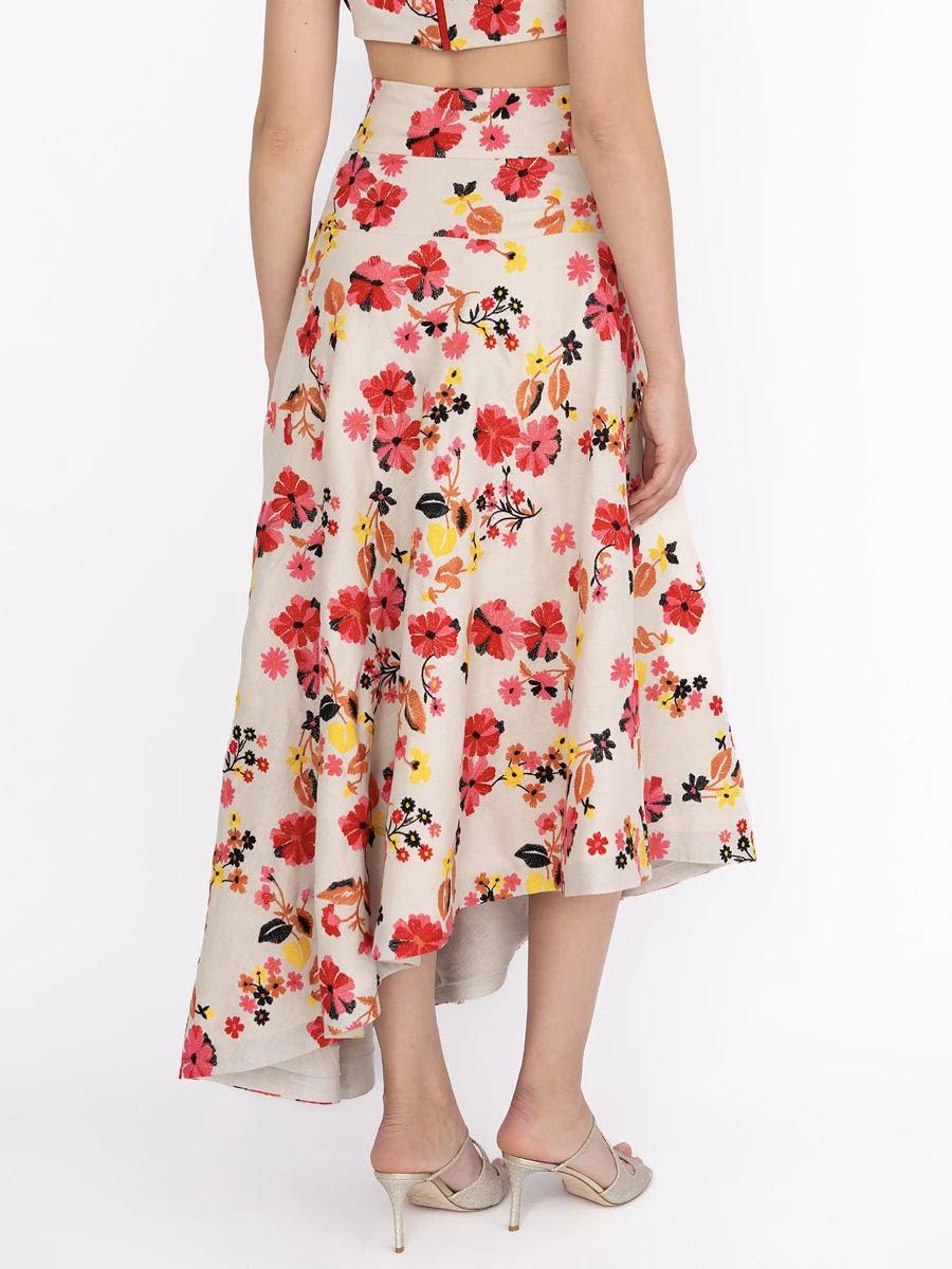 Юбка льняная