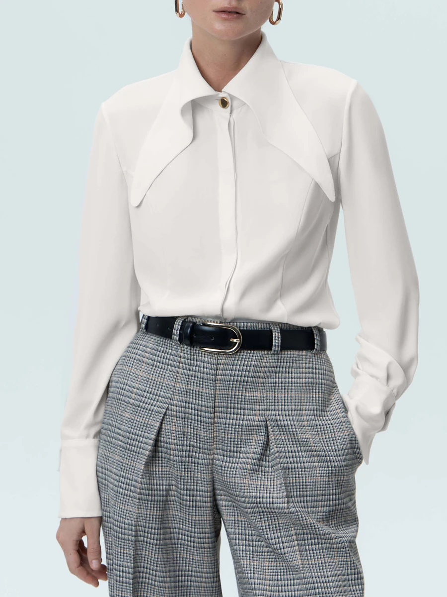 Блуза однотонная