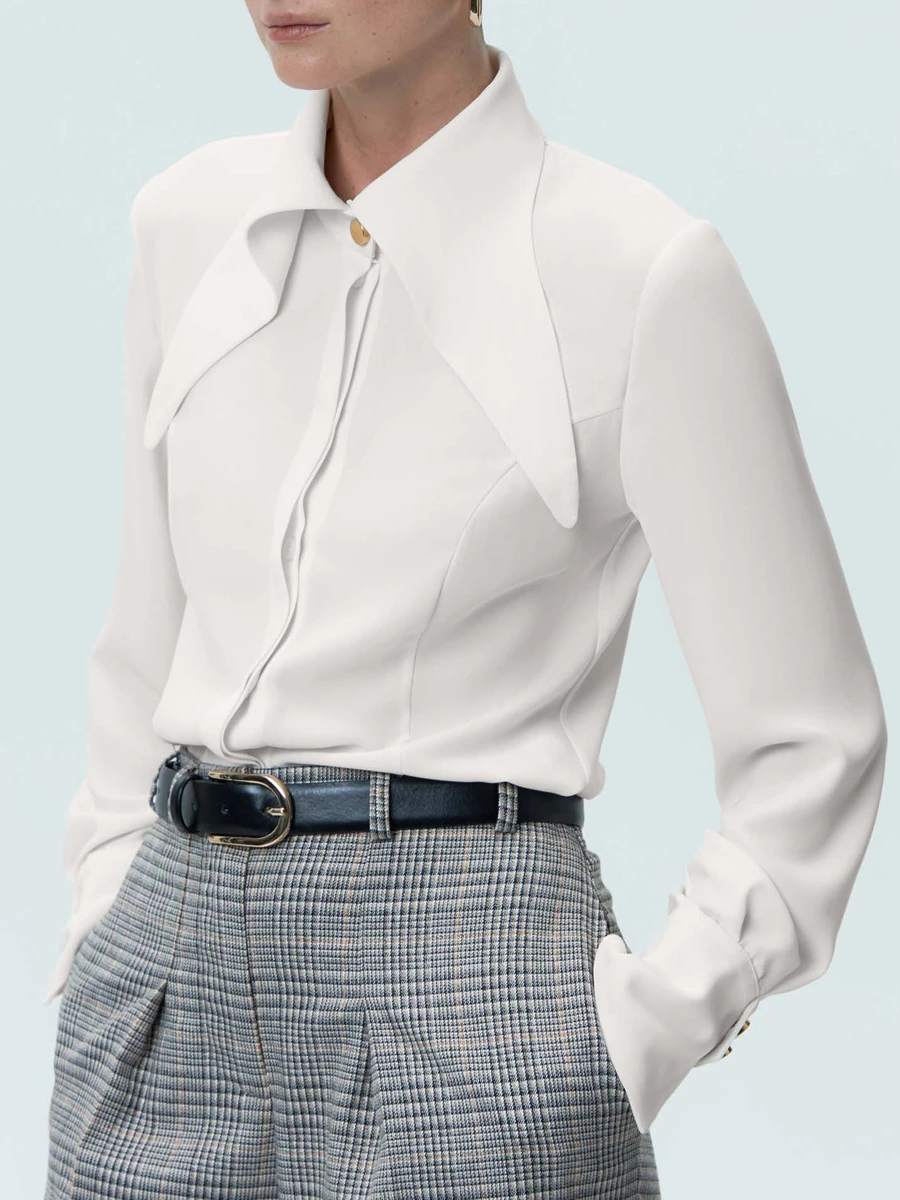 Блуза однотонная