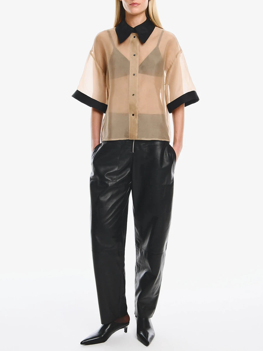 Брюки кожаные