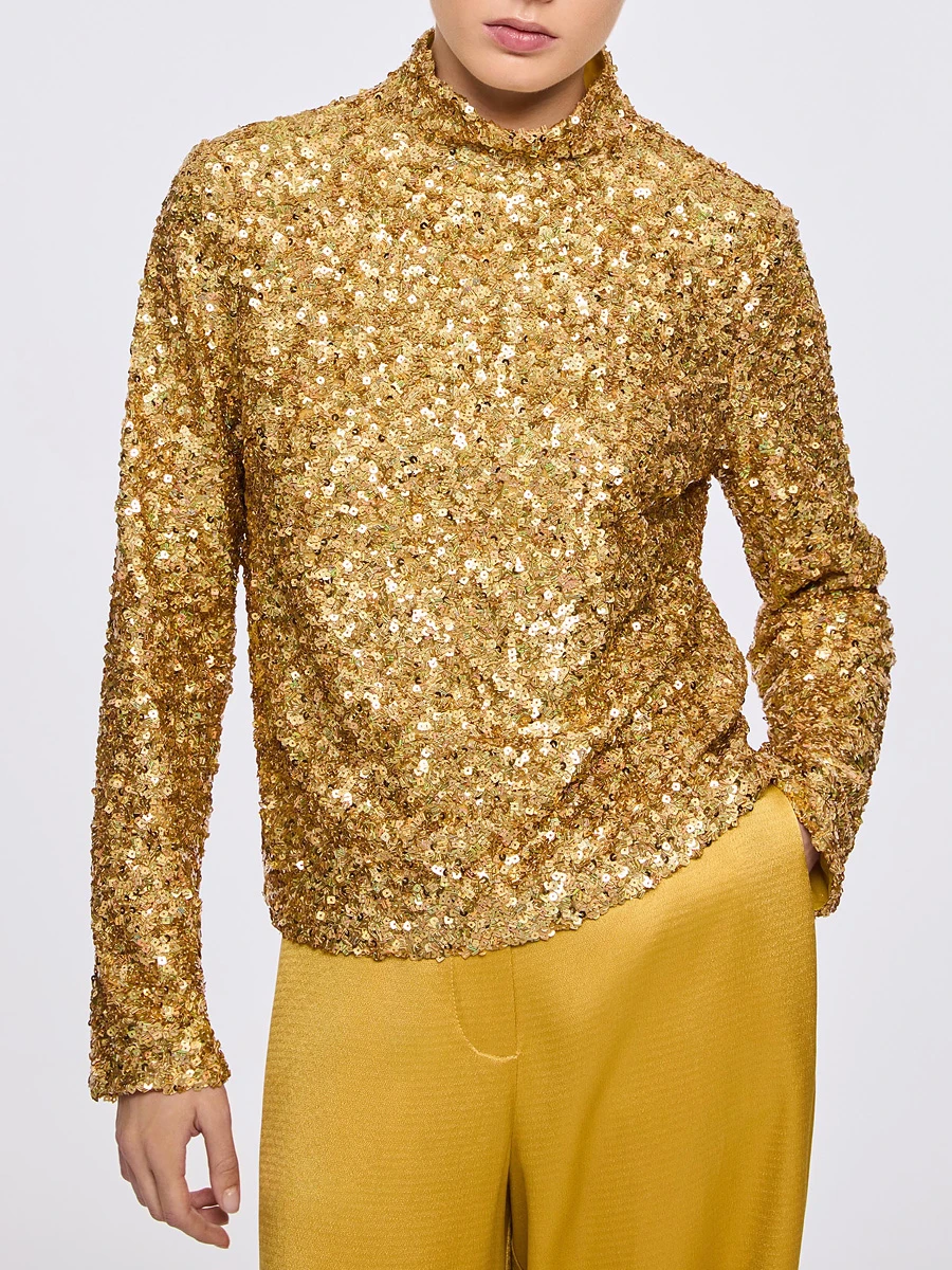 Водолазка с пайетками