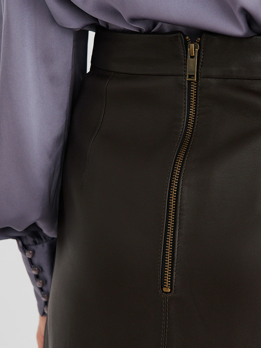 Юбка кожаная