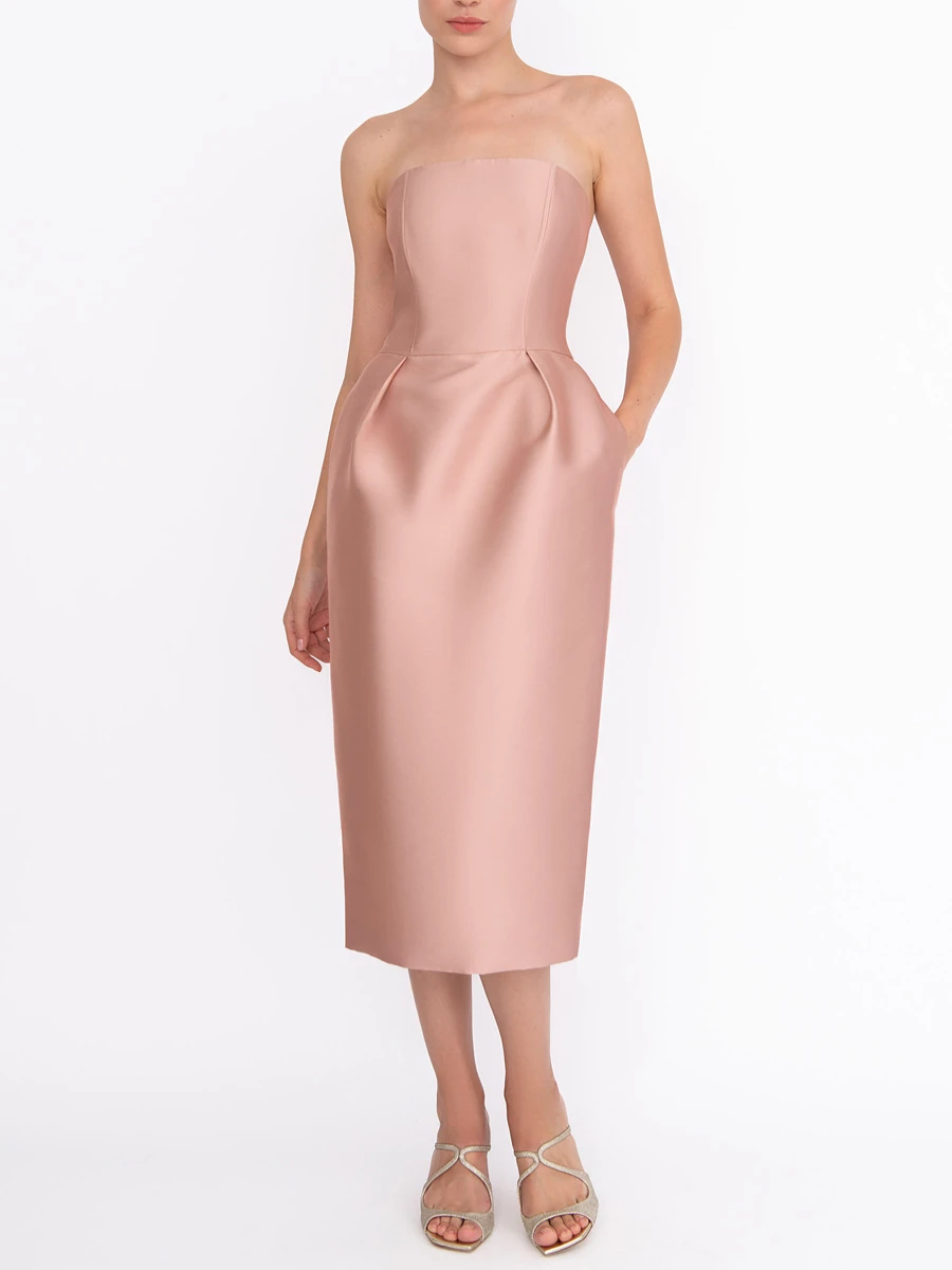 Платье однотонное