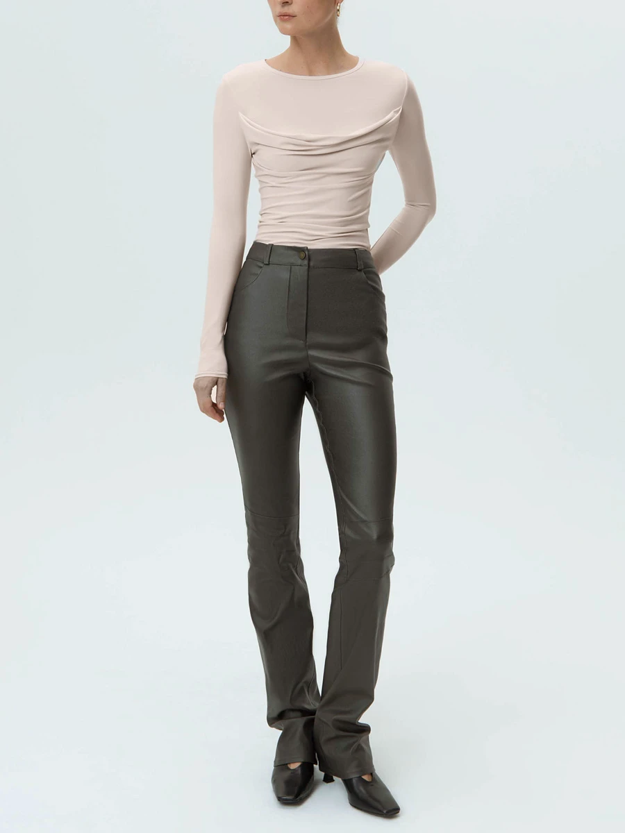 Лонгслив однотонный