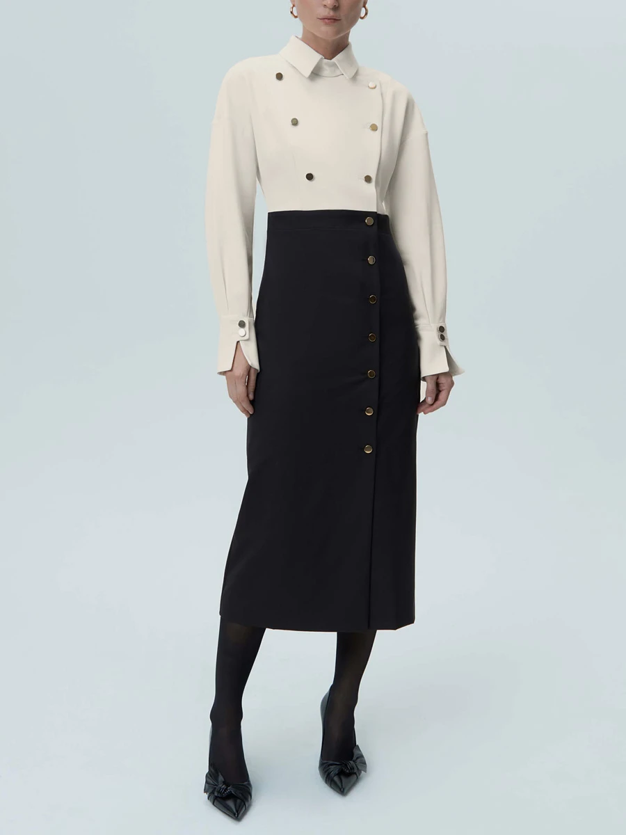 Платье комбинированное