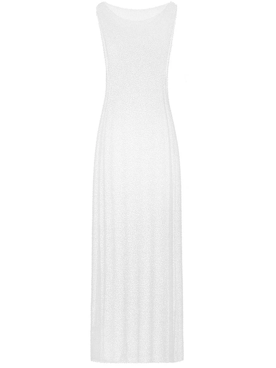 Платье с бисером