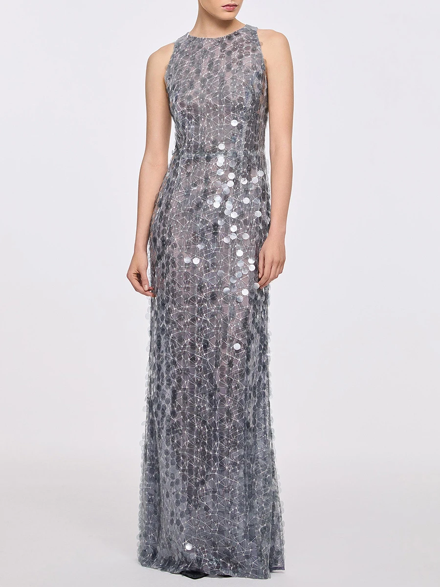 Платье-макси с пайетками