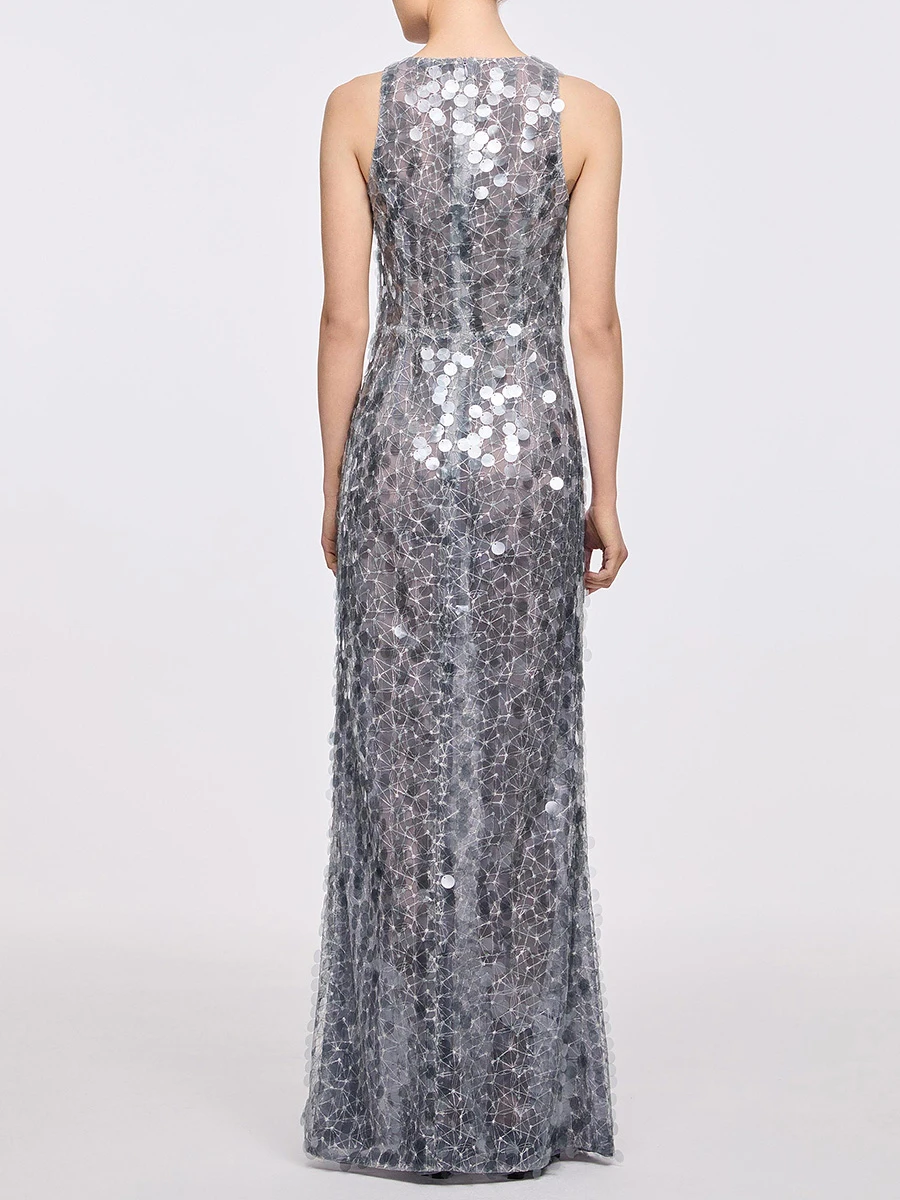 Платье-макси с пайетками