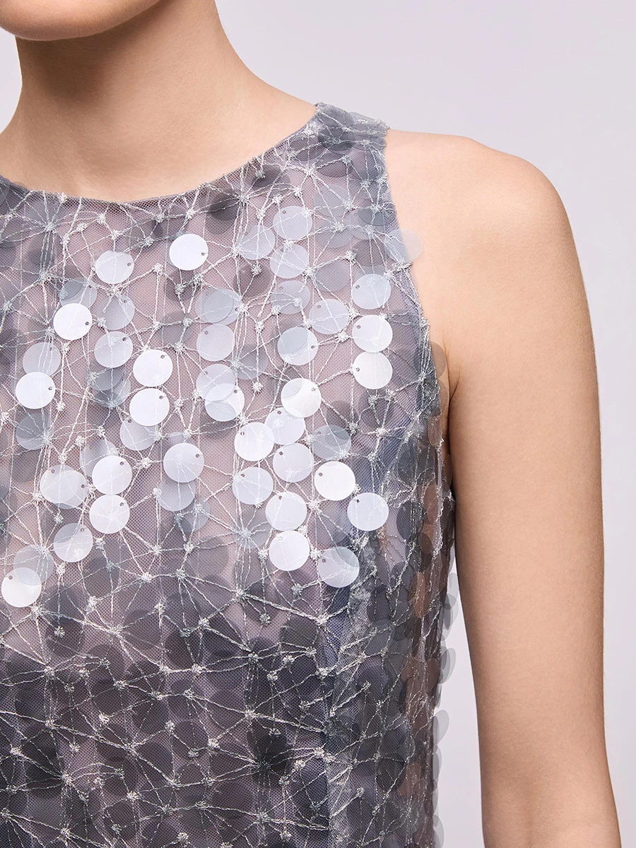 Платье-макси с пайетками